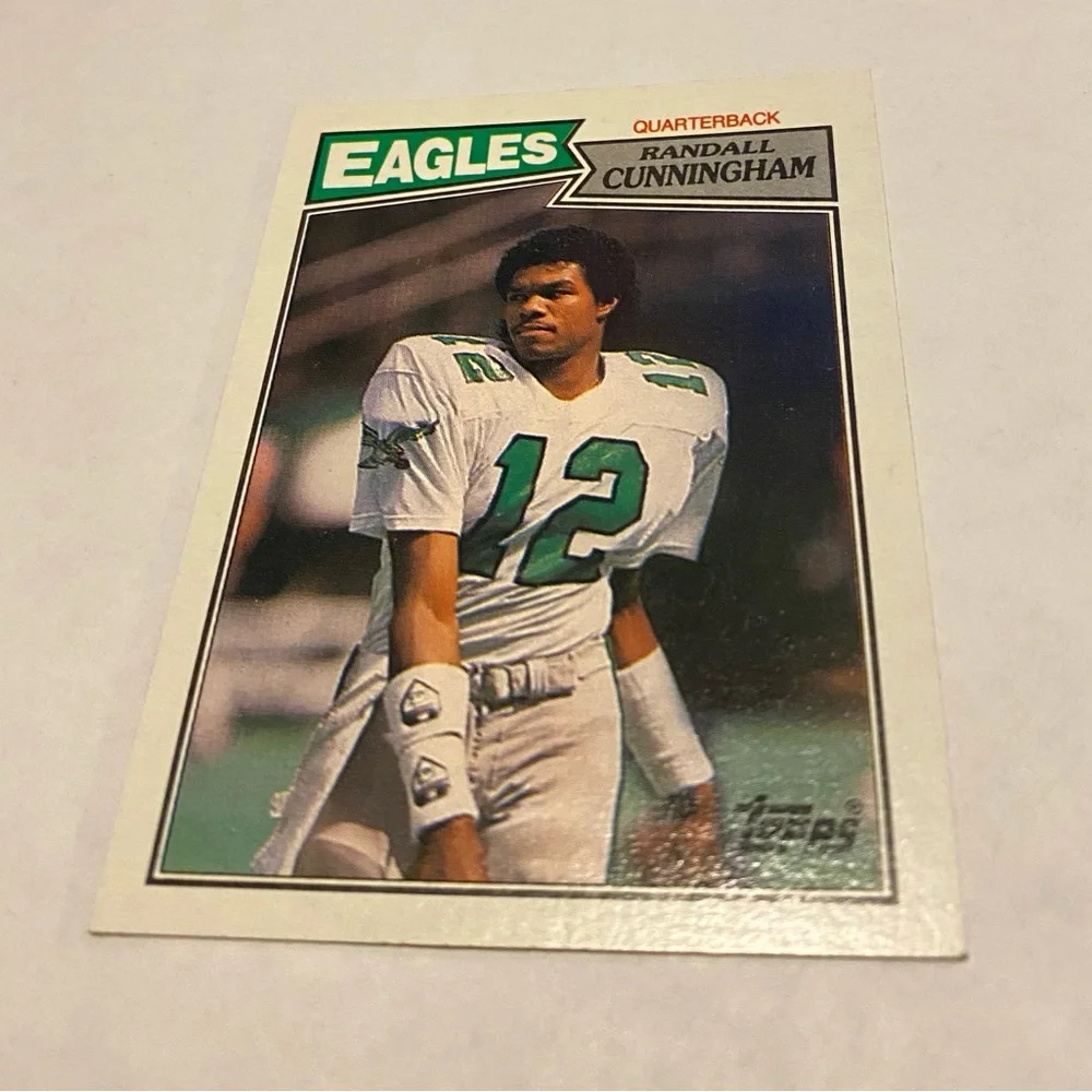 Randall Cunningham Rookie 1987 Topps Football Card Vintage Collectible